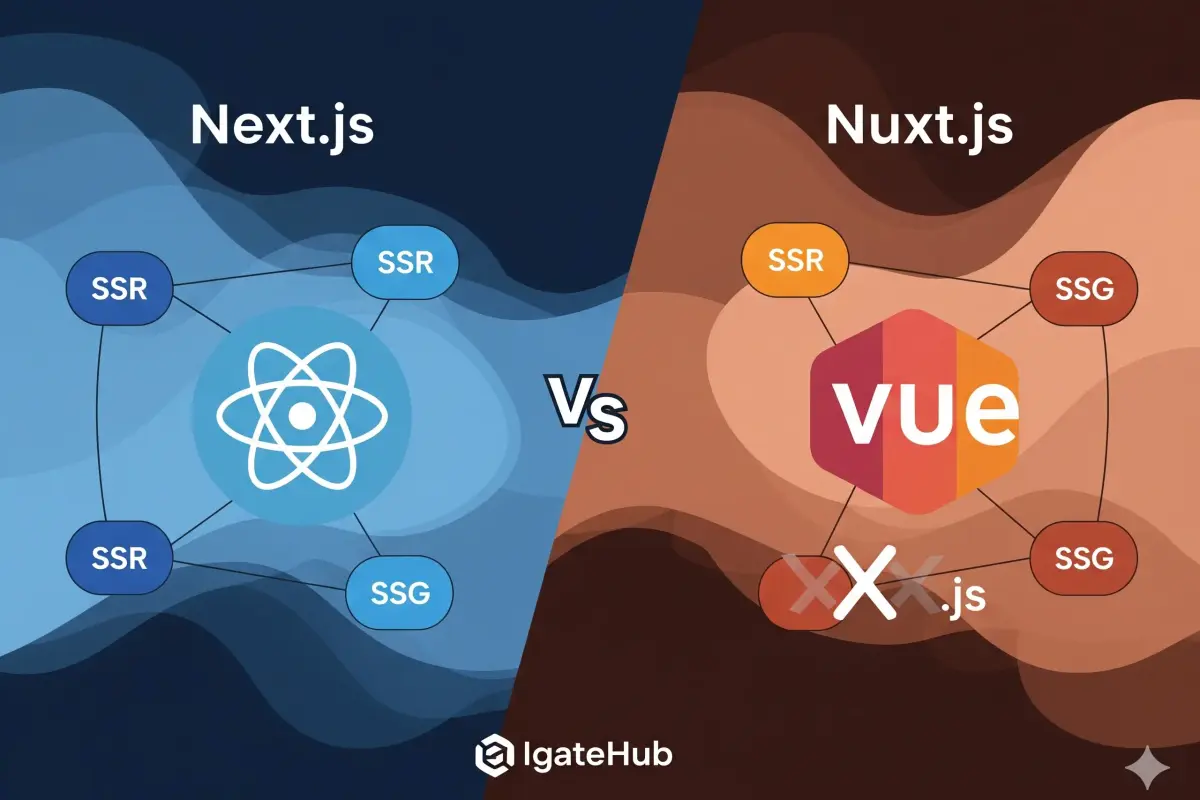 Next.js vs. Nuxt.js: Building the Future of Web with React & Vue An IgateHub Guide