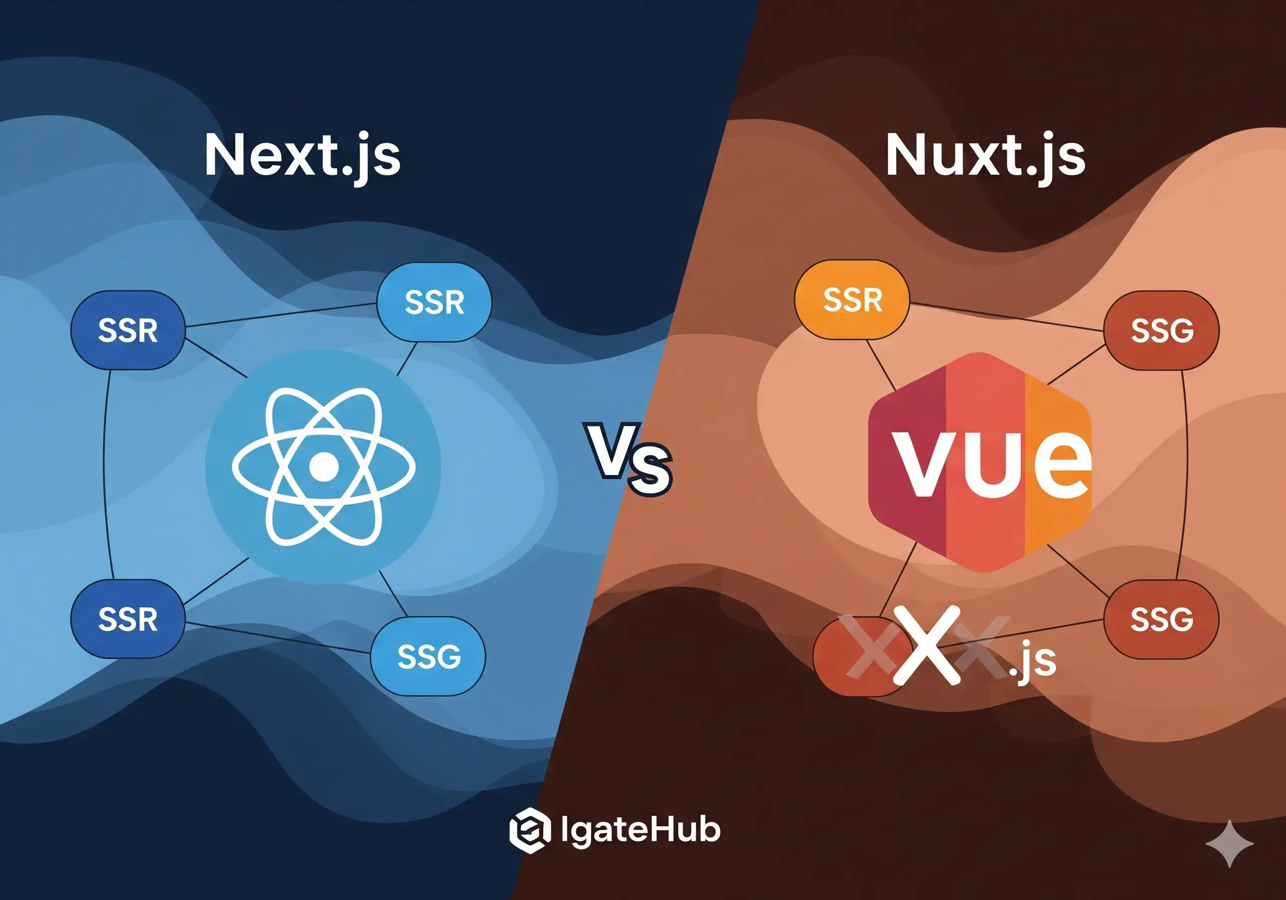 Next.js vs. Nuxt.js: Building the Future of Web with React & Vue An IgateHub Guide